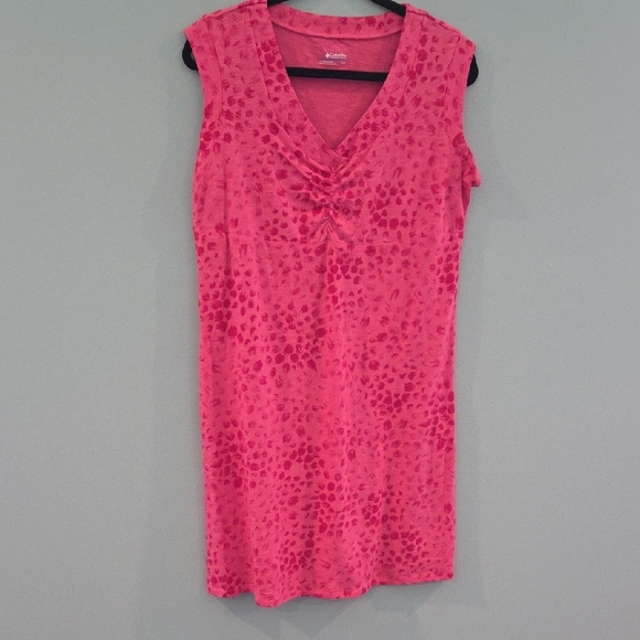 Columbia Vivid Pink Sleeveless Casual Summer Dress Size Large. - Picture 1 of 4